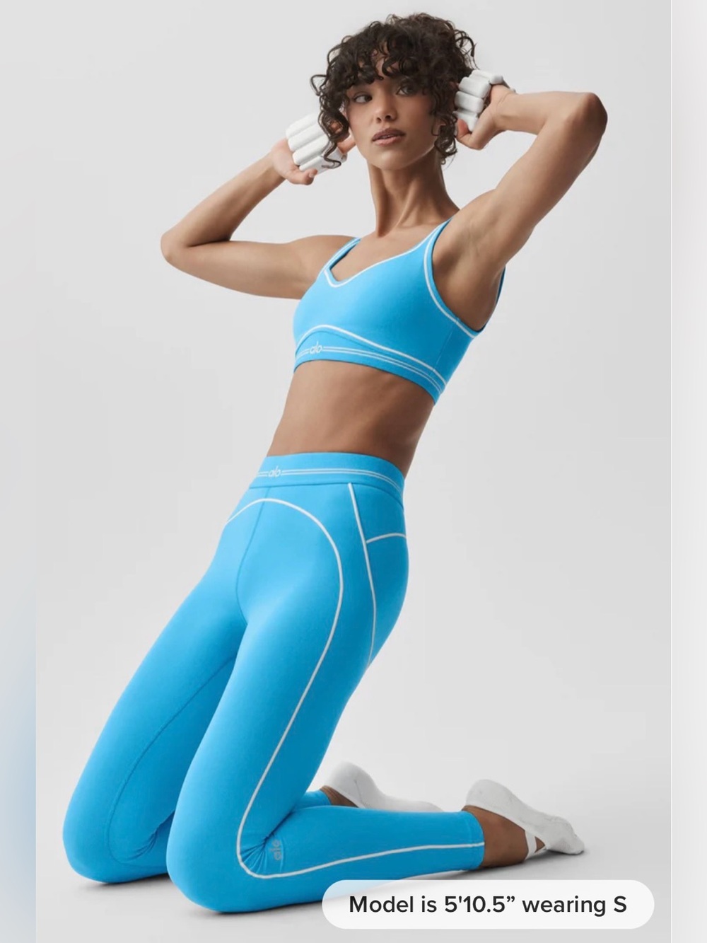 Alo Airbrush High-Waist Heart Throb Legging Azure